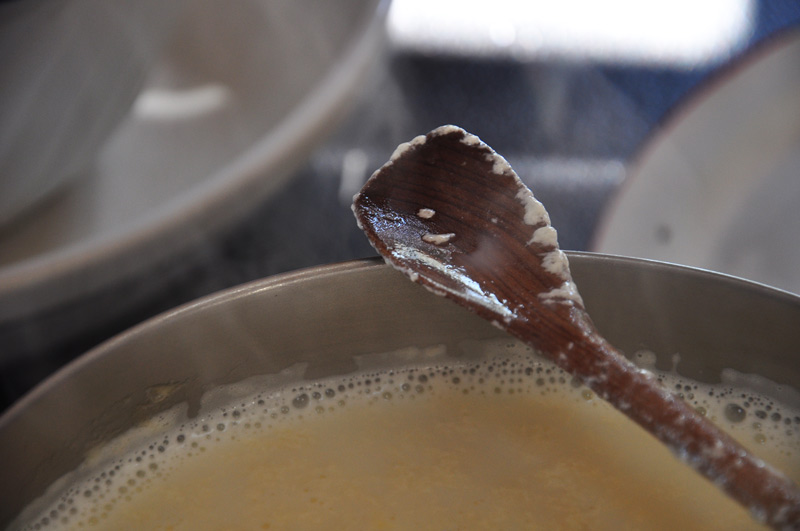 cheese stirring