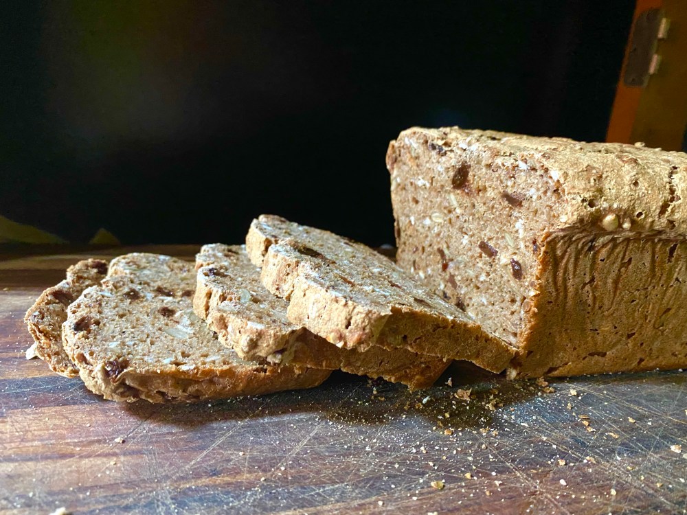 raisin bread with locally milled  organic flour