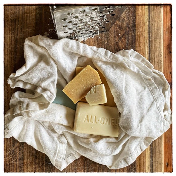 collection of soap in cotton fabric