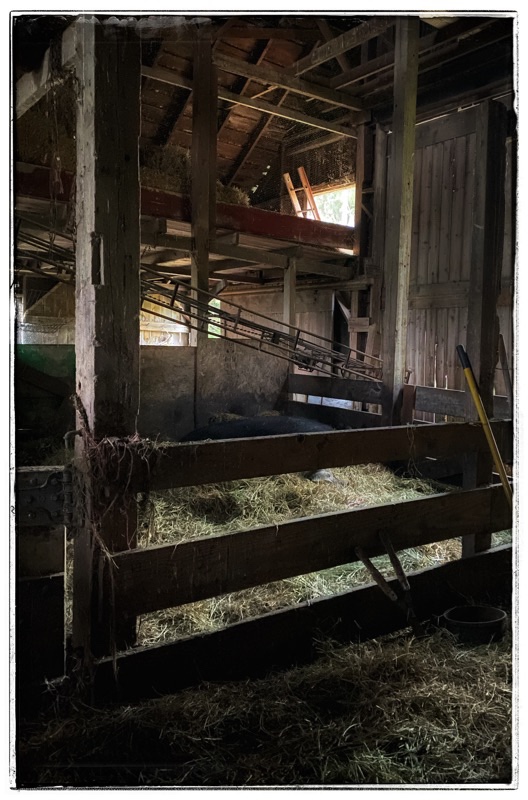 interior of old barn