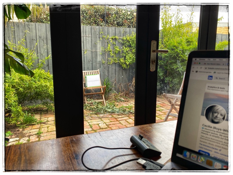 laptop on table in natural working light