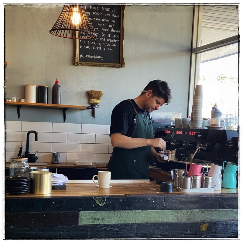 cafe with barista, Jack and Daisy's Melbourne