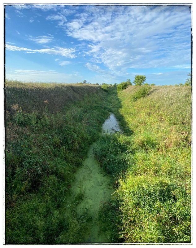 sky above a ditch 