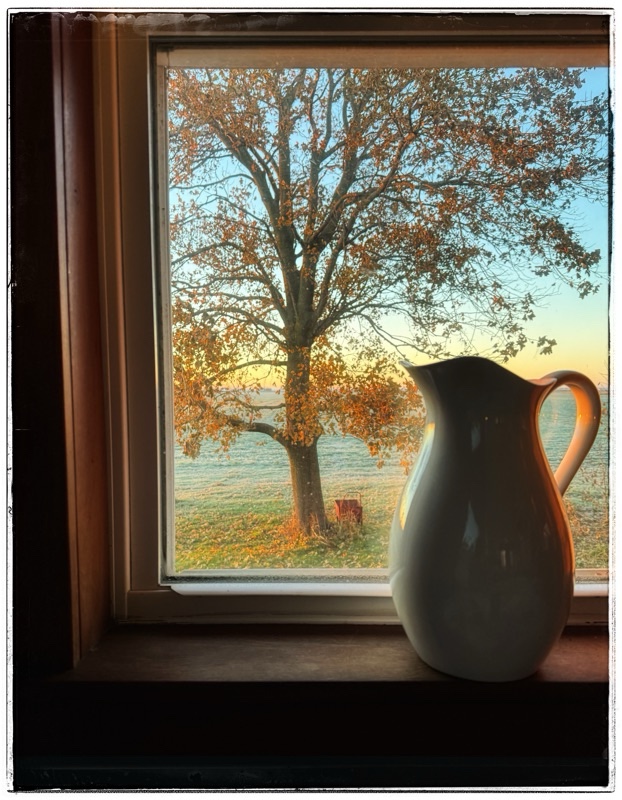 Dawn through bedroom window 